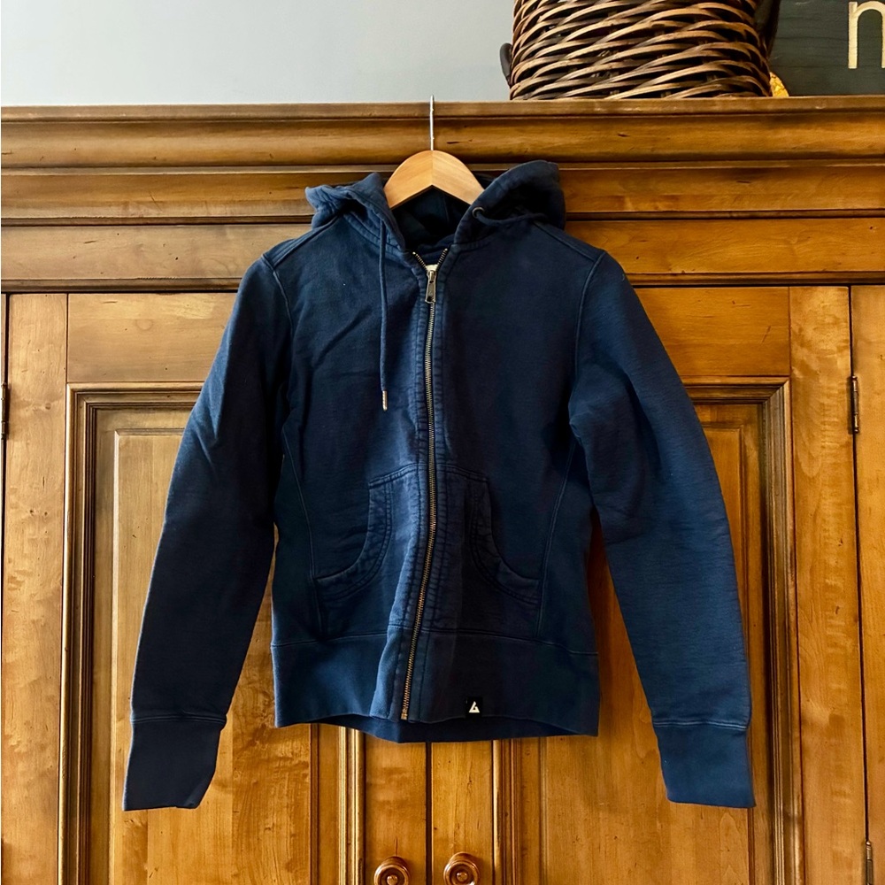 American Giant Navy Zip-Up Hoodie